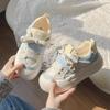 Bread Shoes Women's New Thick-soled Heightening Little White Shoes Versatile with Skirt Shoes Student Sports and Leisure Board Shoes