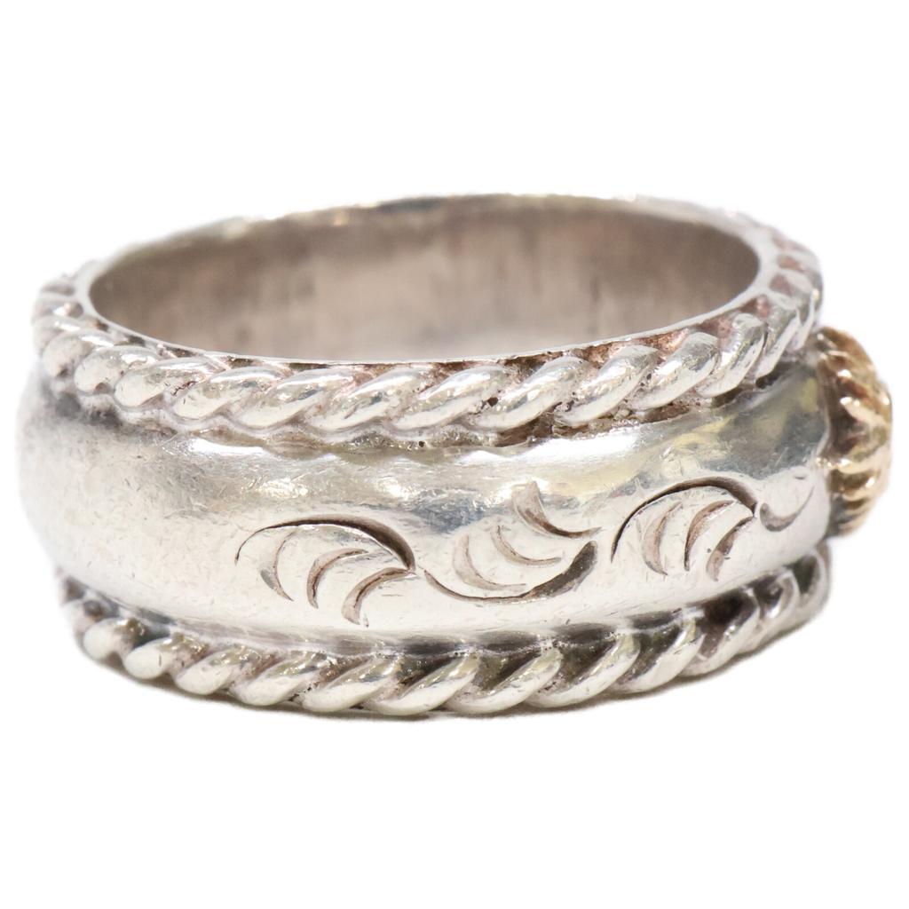 ARIZONA FREEDOM R-45b SILVER K18 Medium Sun God Arabesque Ring ring Silver / Yellow GoldUsed