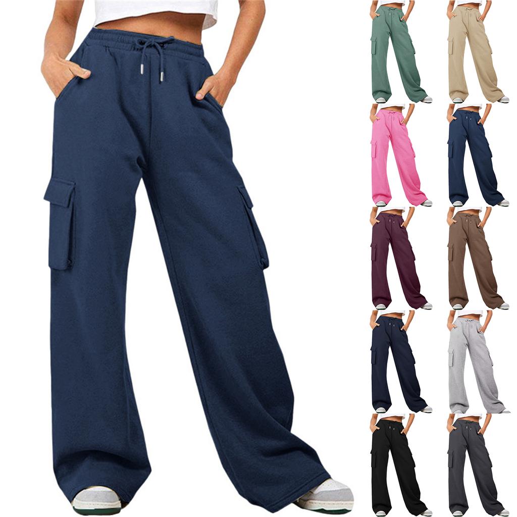 Sweatpants Women Pants With Pockets Fleece Lined Joggers Loose Jogger Pants