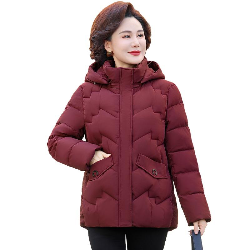 Winter new old clothes mother's cotton-padded clothes, thin short middle-aged and elderly cotton-padded jackets and women's jackets