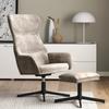 Day and Night - Day and Night Relaxation Armchair with Light Gray Velvet Footrest