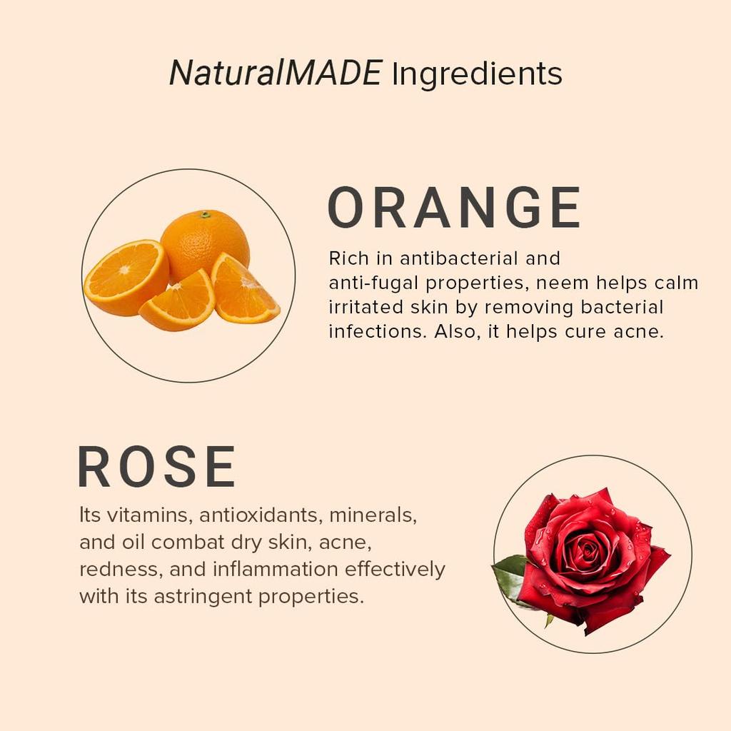 Khadi Natural Ayurvedic Rose & Orange Face Pack 50 G For Glowing Skin, Exfoliating Care For All Skin Types