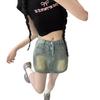 Spicy Girl High-Waisted A-Line Denim Skirt - Slimming Summer Hip-Hugging Hot Pants for Women
