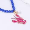 Animals Lobster Pendant Necklace for Women Summer Beach Party Jewelry Gifts