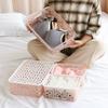 Lingerie Storage Box with Lid - Hollow Design Plastic Organizer for Bras and Underwear