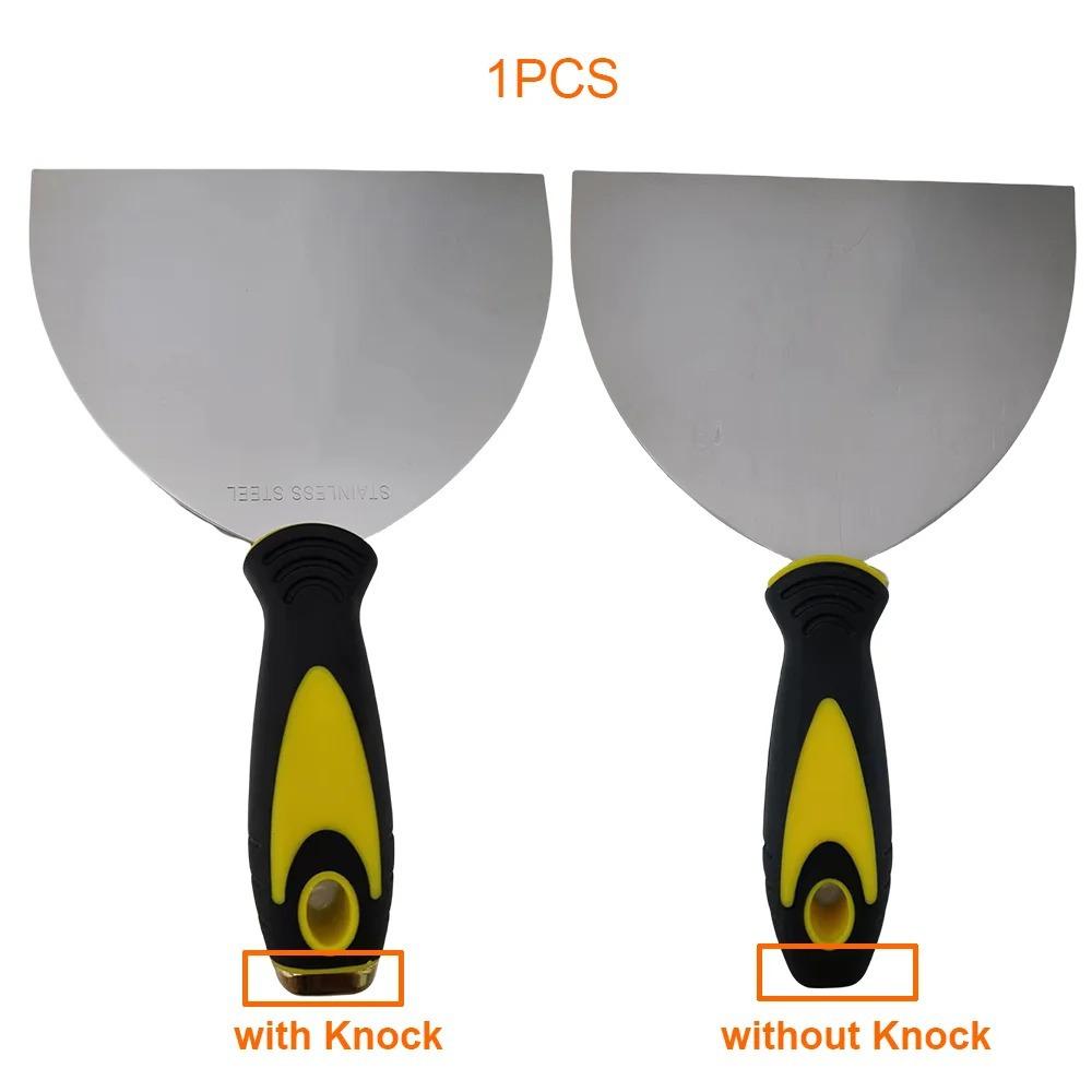 Stainless steel putty knife with rubber handle scraper, putty scraper, 6-inch stainless steel putty knife