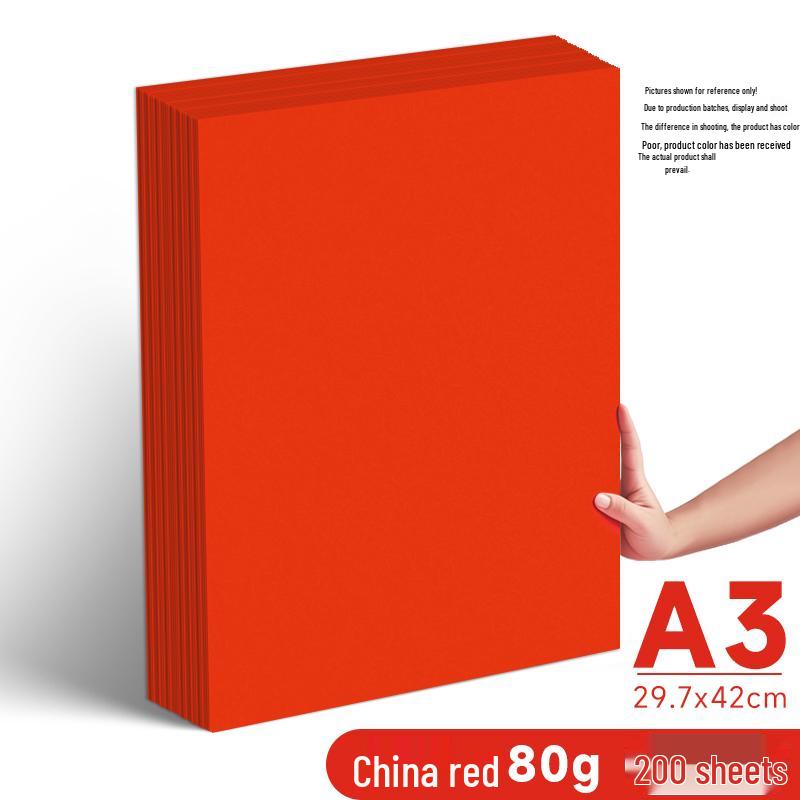 Leuchtend rotes A4/A5 70g Druckpapier für Büro und Basteln