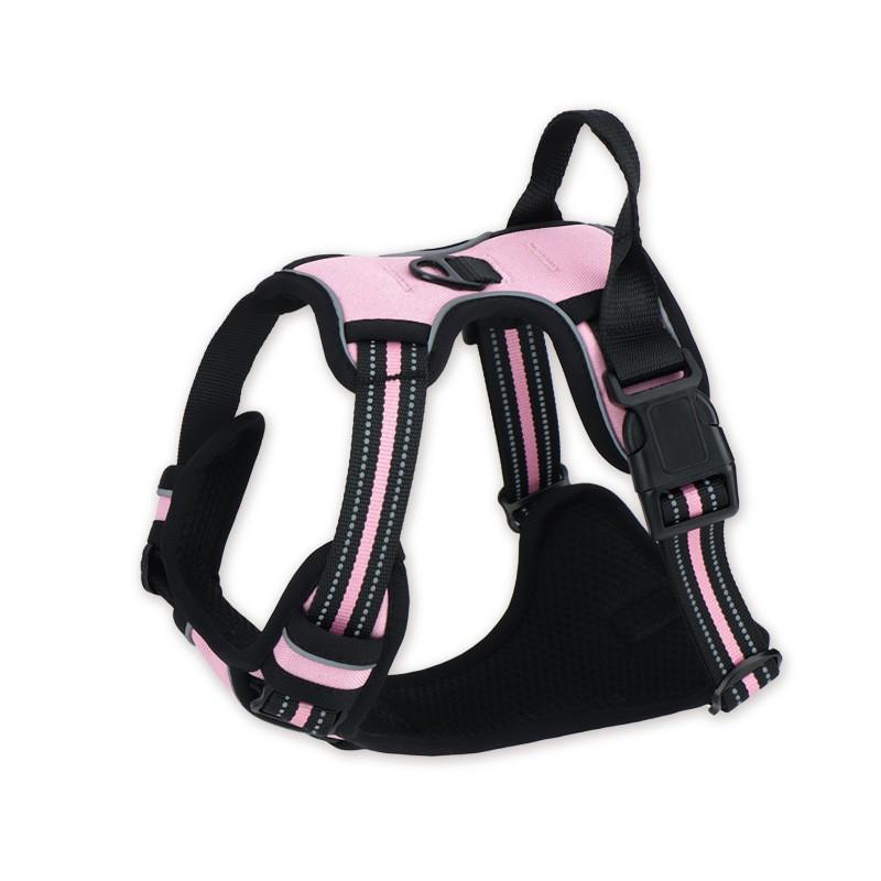 Adjustable Reflective Dog Harness Small Medium Large Breeds Walking Leash No Pull Chest Strap Golden Retriever Labrador
