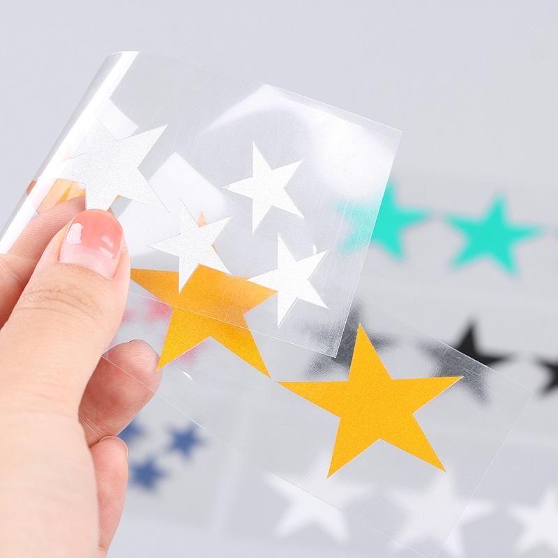 1 Sheets Mountain Bike Reflective Stickers Frame Wheel Rim Sticker Fluorescent Stars MTB Bicycle Reflector Decal Accessories