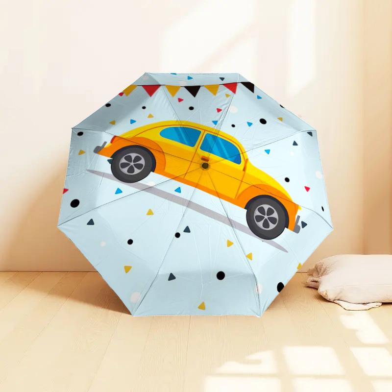 1 PZ auto, Ombrello Pieghevole Automatico Antivento Compatto da Viaggio con Motivo Celebrativo, Apertura/Chiusura Automatica, Regalo-75