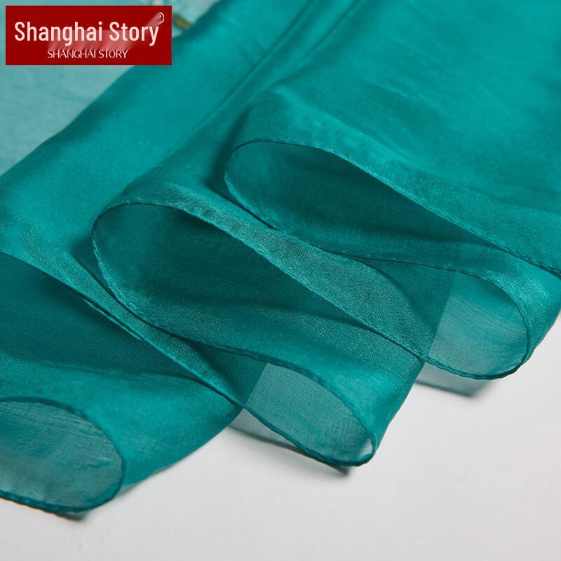Shanghai Story 100% Mulberry Silk Embroidered Scarf