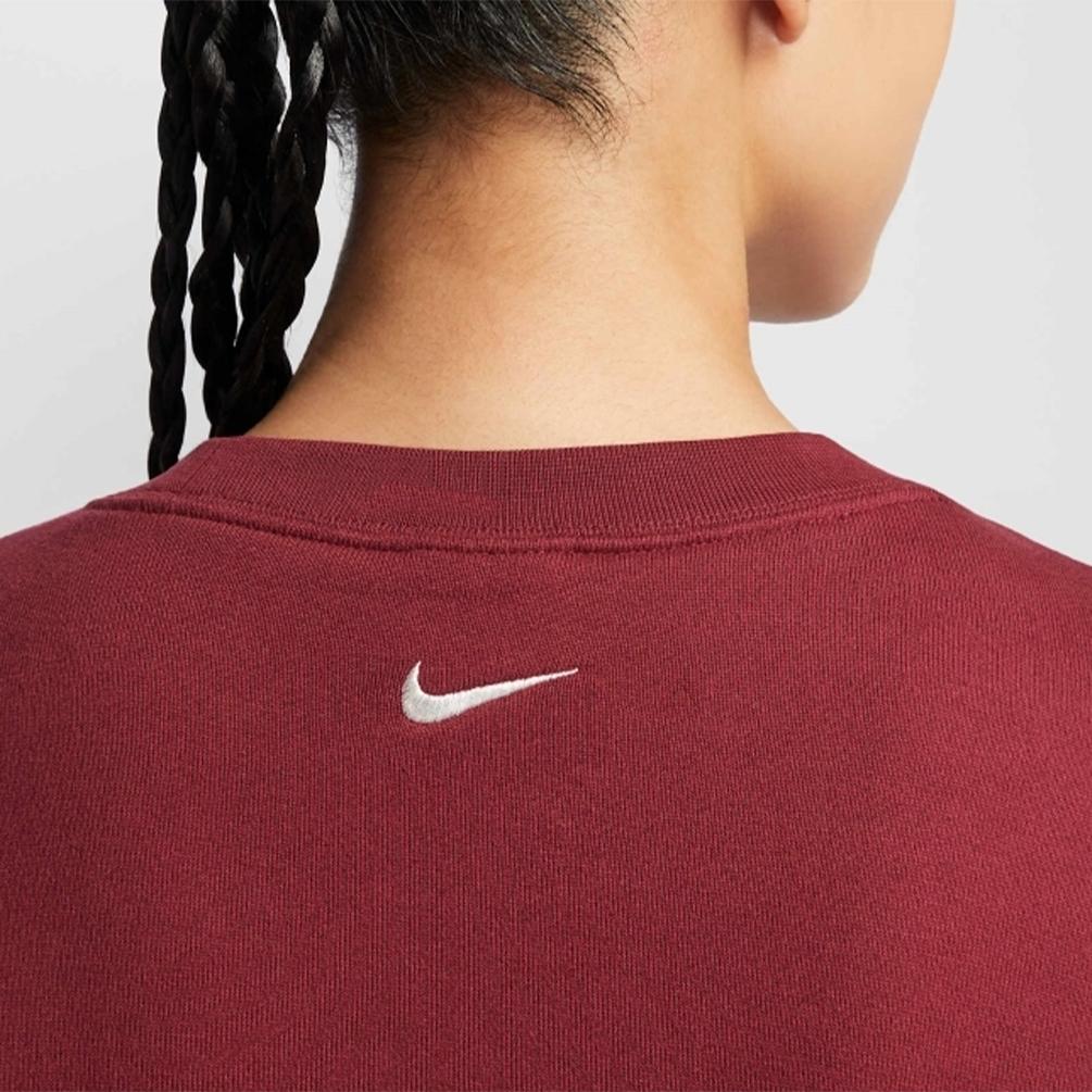 New Nike Sportswear T Shirt Women's Dark Red HV8462-677