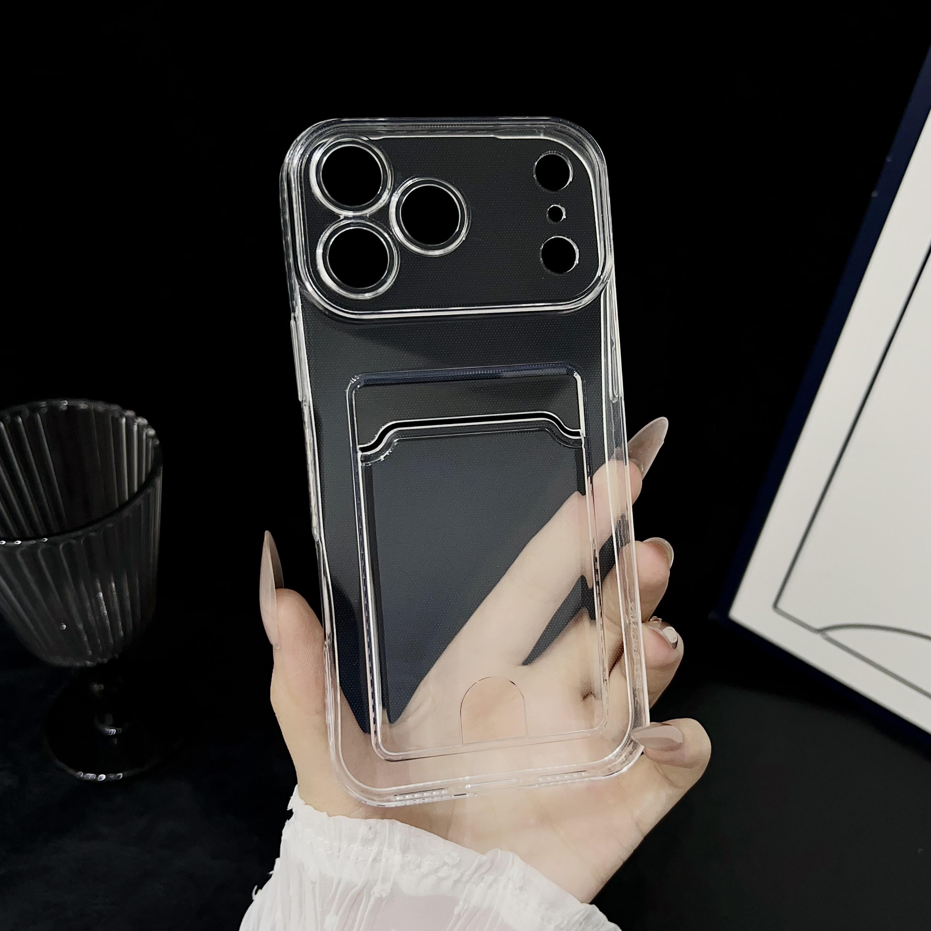 

Luxury Transparent Card Holder Phone Case for For Iphone 17 Air 16 15 14 Plus 13 12 11 Pro Max Slot Wallet Shockproof Back Cover iPhone 12