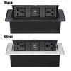 Metal Panel Desktop Plug-In Adapter Embedded Hidden Table Socket Bounce Socket  Multimedia Desktop