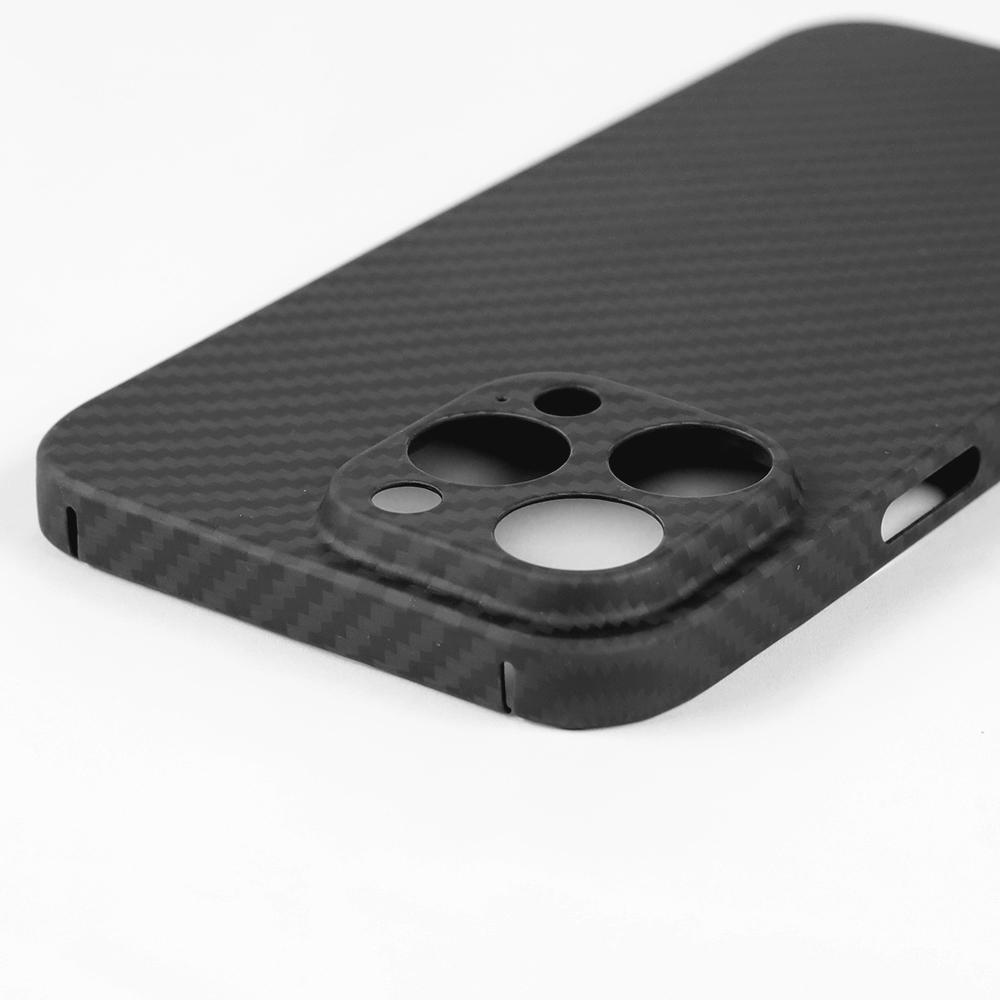 For iPhone 13 6.1 Inch Phone Cover Anti-collision 1500D Coarse Texture Aramid Fiber Back Case