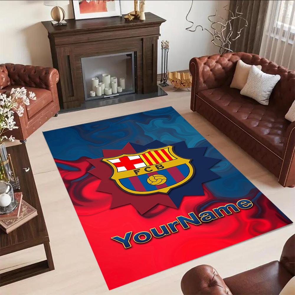 Fc Barcelona Personalized Name Floor Rug Office Rug Design for Study room Decorate room Kitchen Balcony Antislip Carpet Anime Office Decor
