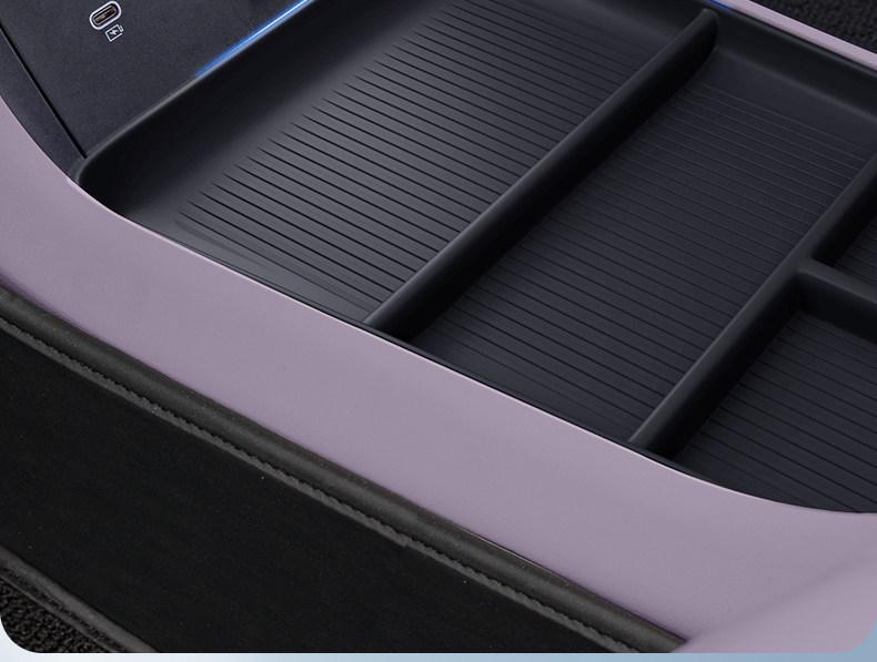 Dark Blue Center Console Storage Box for L06 Car Armrest: 26 Models Compatible