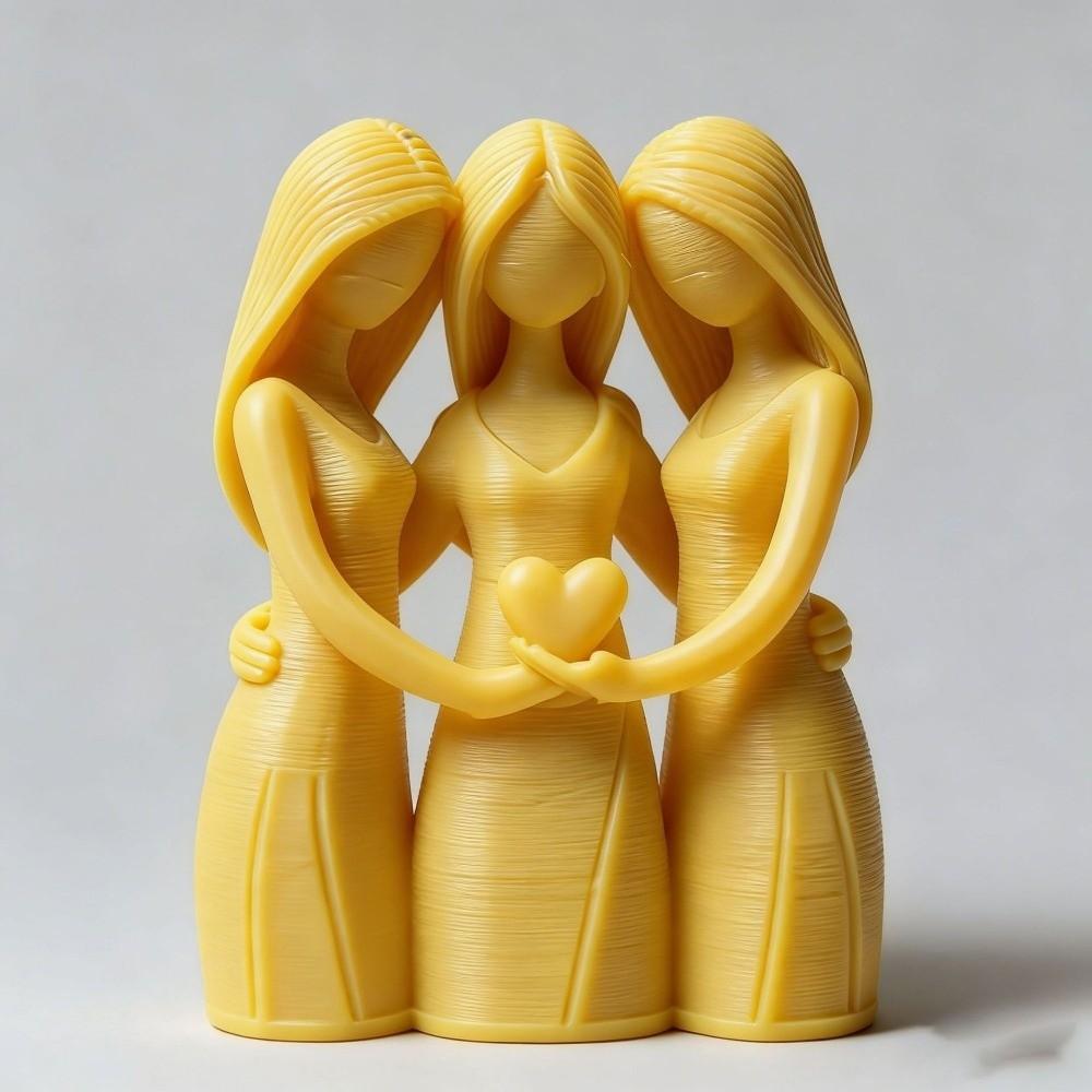 Desk Ornaments Mother Daughter Figurine 3D Printed Sisters Friendship Statue Affection Display