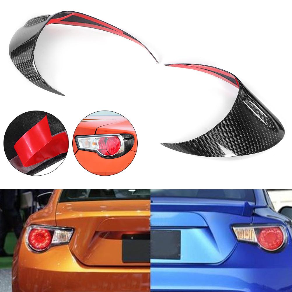 2pcs Carbon Fiber Taillight Eyebrow Trim Rear Light Eyelids Cover Exterior Decor Fit for Toyota 86