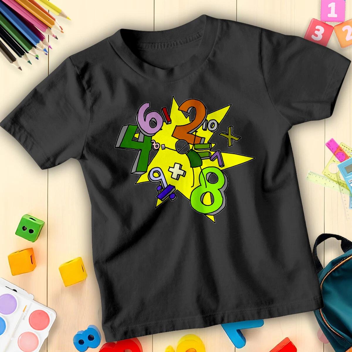 Boys and Girls Whimsical Number Day Ideas T-Shirt Maths Day Tee for Kids #ND M