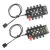 Motherboard 1 To 10pin Fan 4 Pin PWM Cooler Fan HUB Splitter Extension 12V Power Supply Socket PC Speed Controller Adapter