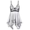 Alluring Lace Mesh Temptation Nightgown Set - Plus Size Sling 1192