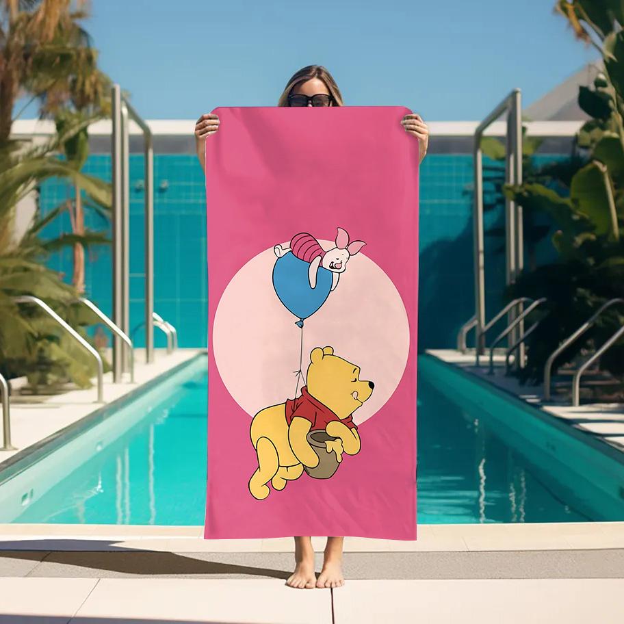 Large Bath Towel W-Winnie the Poohes Beach Towels Bathroom Sauna Spa For Home Personal Care Accessories Quick Drying Gym Set