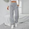 2026 Europäische und Amerikanische Einfache Gerade Lässige Hosen Frühling/Sommer Taschen Design Hohe Taille Fleece-gefüttert Lange Hosen