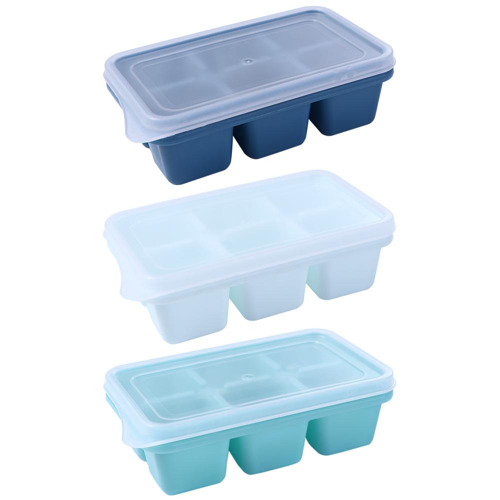 Lid Six Grids Easy To Demold Homemade Frozen Ice Cube Ice Tray Ice-Making Box Ice Mold Cube Mold