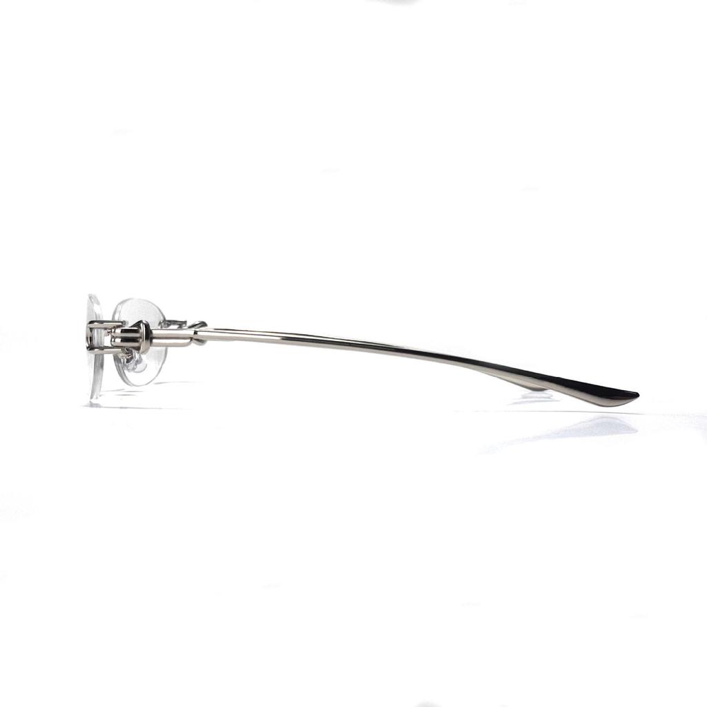 GM Musubi Frame Women's Rimless Cat Eye Metal Glasses - High-End Style by Wang Jiaer