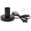 Polished Metal Desktop Lamp Base E26 E27 Bulb Holder Heavy Duty On Off Switch Replacement Secure Fit