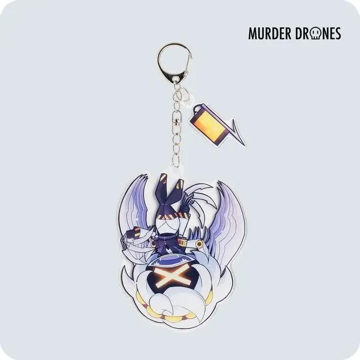 

New style Murder Drones Game HD Anime Phone Chain Metal Acrylic Cellphone Chain For Phone Lanyard Keychain Jewelry Party Gifts 6 cm