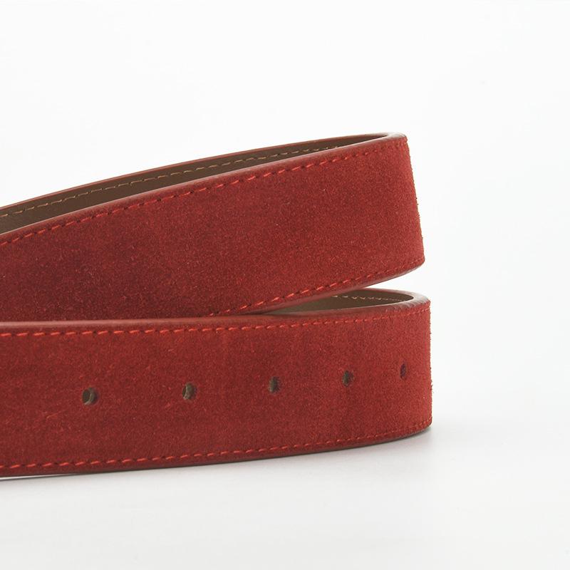 Women's Fashion Simple Versatile Suede Leather Waist Belt with Jeans Decoration