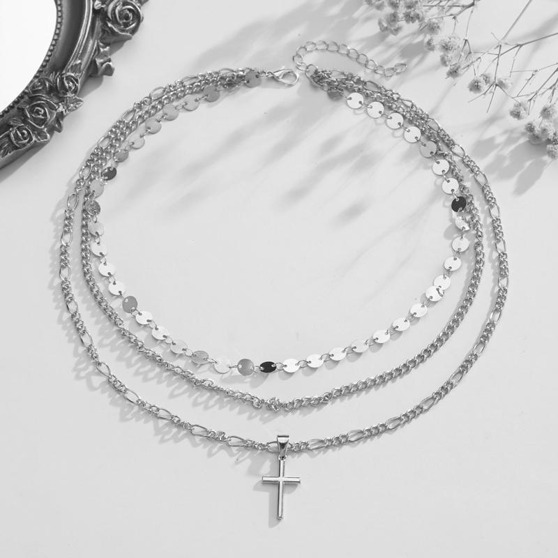 

Bohemian White Imitation Pearl Handmade Beads Necklace for Women Simple Metal Cross Charm Clavicle Chain Wedding Bride Zircon медный