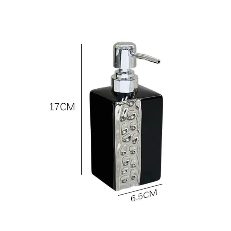 Ceramic Lotion Bottle Household Shampoo Bath Gel Hand Sanitizer Bottle Bathroom Accessories Soap Dispenser Shampoo Dispenser