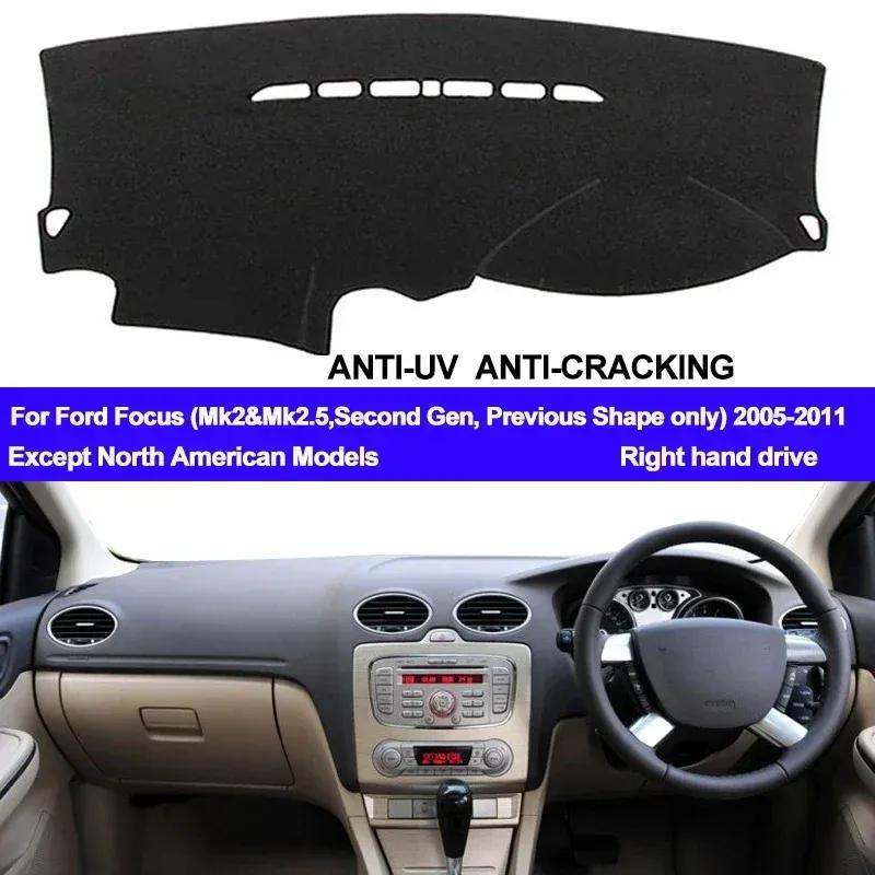 Car Dashboard Cover Non Slip Pad For Ford Focus 2 MK2 2005 2006 2007 2008 2009 2010 2011 Dash Mat Sun Shade Pad Anti-UV Cushion