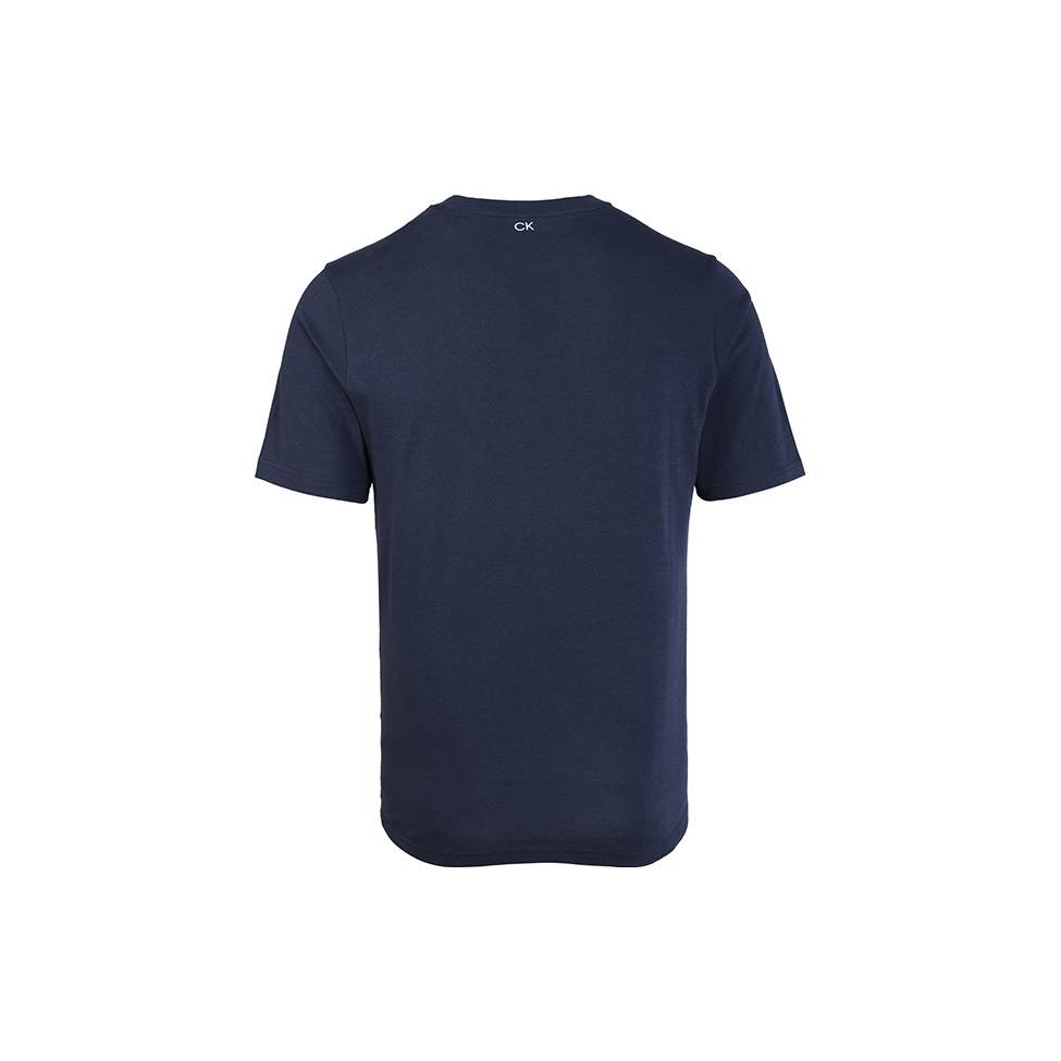 Calvin Klein Letter Print Casual Short Sleeve T-Shirt Men Tops Navy 00GMS2K124-2ZO