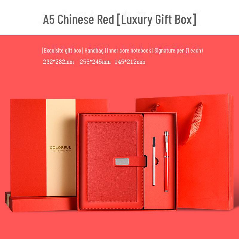 

Персонализируемый подарочный набор для бизнес-блокнотов 2024 года — карманного размера и в одном цвете A5