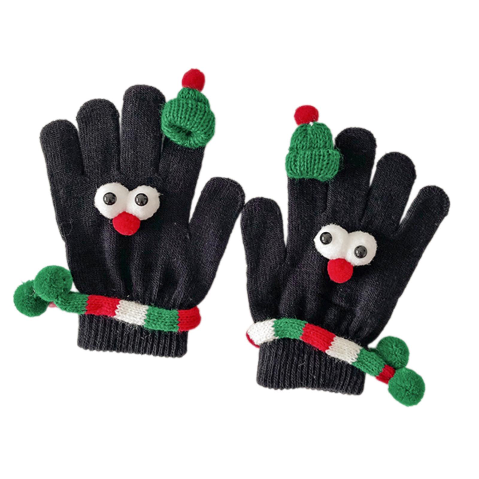 

Christmas Party Gloves for Various Ages Soft Knitted Gloves Lovely Festival Theme Hand Gloves/Socks for Family Member D