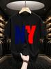 2026 New Pure Cotton Tshirt Statue Of Liberty In New York Print Crew Neck Short Sleeve Casual Top