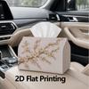 1pc, 2d Flat Printing, Tissue Box Cherry Blossom Pattern Pattern Printing Party Tissue Box, Multifunctional Kitchen and Dining Table, Coffee Table and