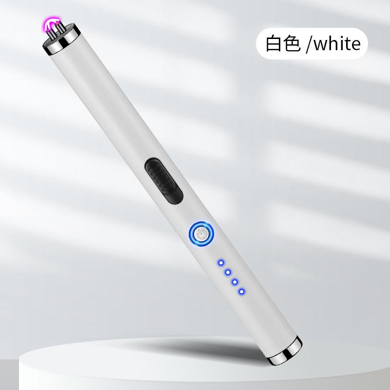 NEW Creative USB Pulse Double Arc Igniter Kitchen Long Pole Igniter Outdoor Windproof Pulse Lighter Cigarette Accessorie Gift белый