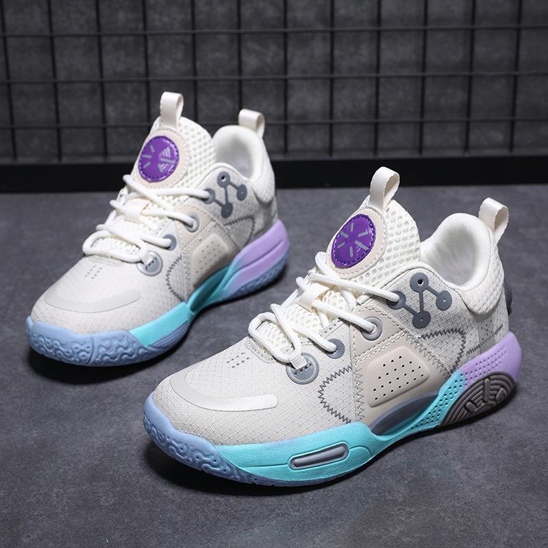Breathable children's basketball shoes versatile mesh breathable soft sole non-slip waterproof men's and women's sports outdoor sports shoes