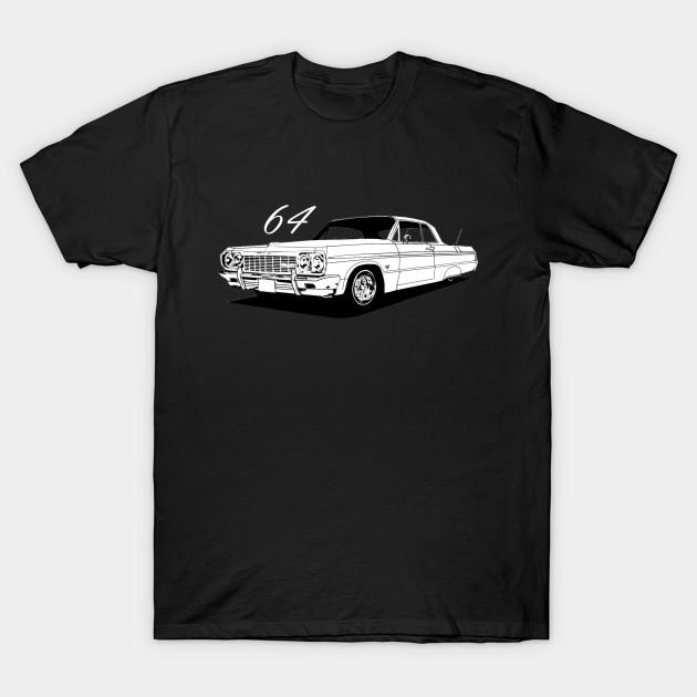 

Men Black Print T-shirt 64 Impala No-Cut Transfer Paper Print Cotton Tshirt M чорний