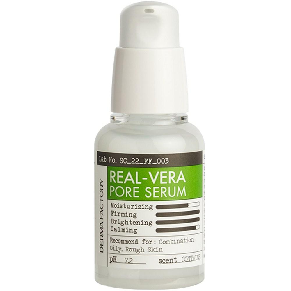 

Dermafactory Real Vera Pore Serum – Pore Tightening, Brightening & Firming with Aloe Vera & Bifida Ferment, Vegan, Korean