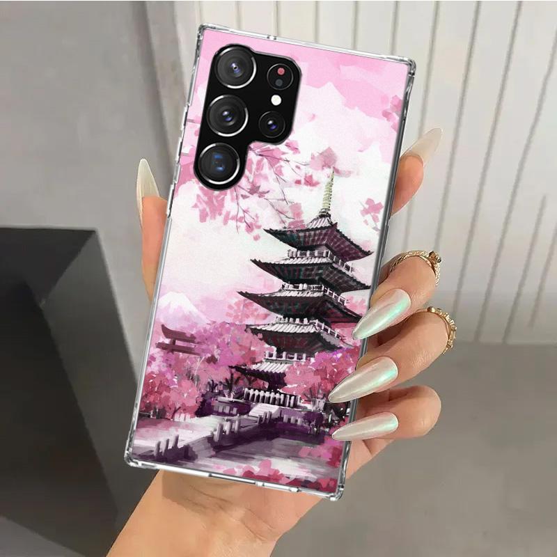 Cherry Blossom Tree Phone Case for Samsung Galaxy S26 S24 S23 Ultra S25 Edge S22 S21 Plus S20 FE + Soft Print Shell Funda Galaxy