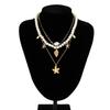 3Pcs/Set Bohemian Shell Pendant Necklaces Multilayer Seashell Choker Beaded Starfish Choker  Women