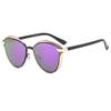 Metal Frame Sunglasses with Mirrored Lenses Lightweight Design UV Protection Round Shape Eyewear for Outdoor Activities