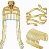 3 Pieces Beaded Headpiece with Egyptian Queen Accessory Shiny for Cosplay
