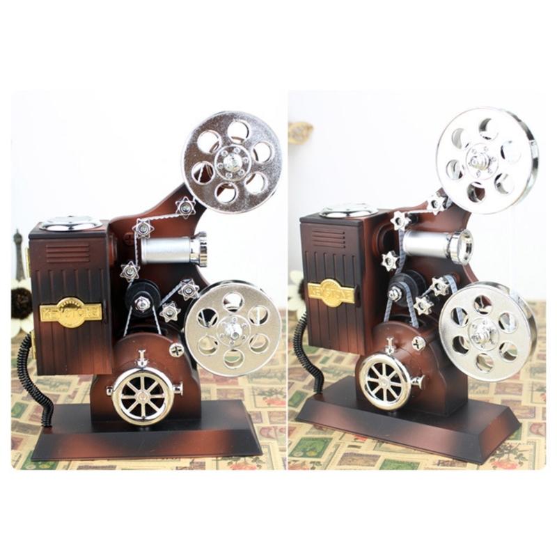 Movie Projector Music Box,Mechanism Wind Up Musical Box Movie Theater Theme Party Decorations Wedding Birthday Gift